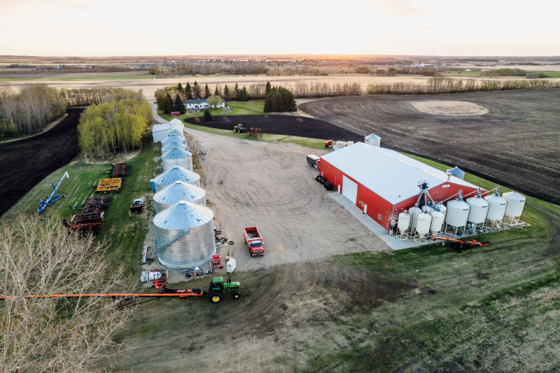 Aerial photo of Hamill Farm