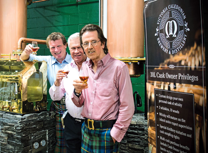 Macaloney, Swan, and Nicolson tasting whiskies