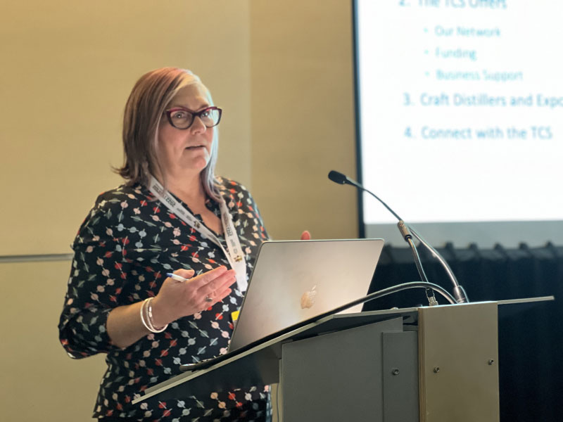 Janet Dorozynski at podium