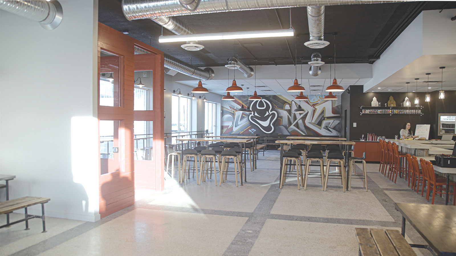 Interior of Devil May Care Brewing facility