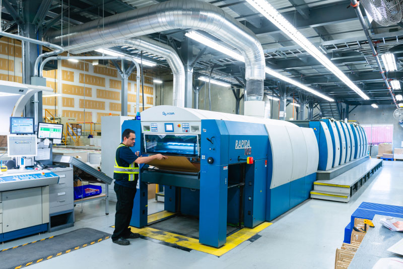 Worker operating machinery