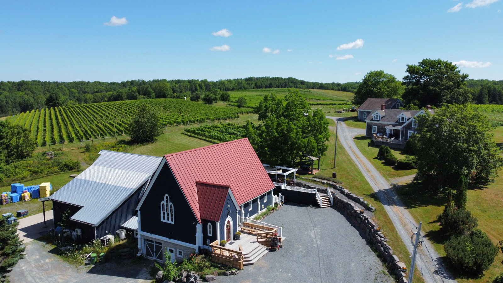 Aerial view of Avondale Sky Winery