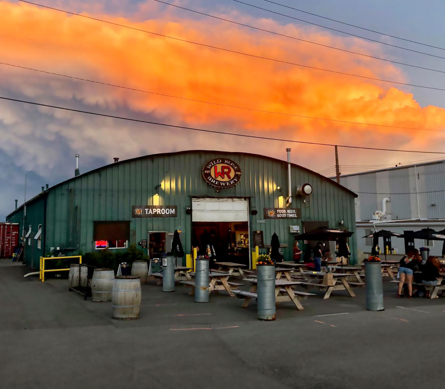 Outside view of Wild Rose Brewery