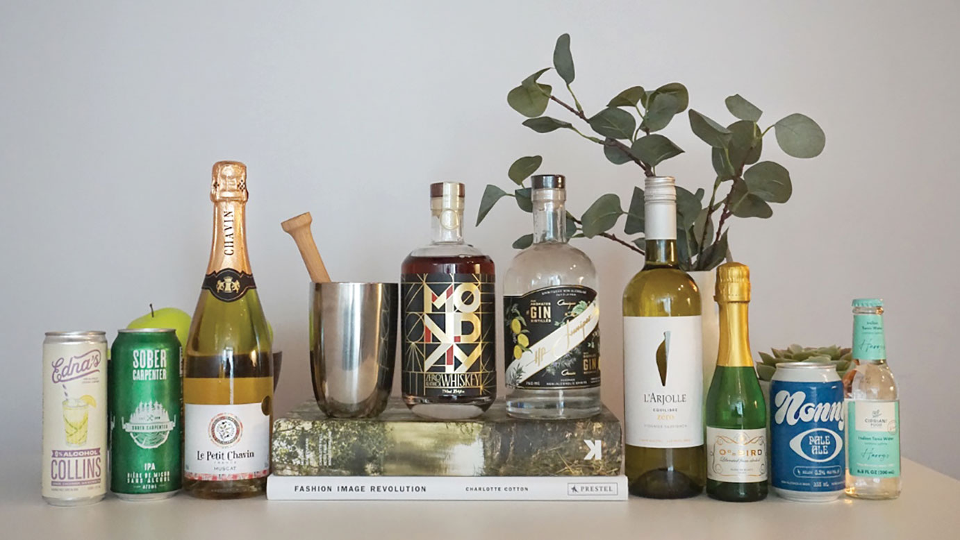 Various Clearsips beverages lined up on table