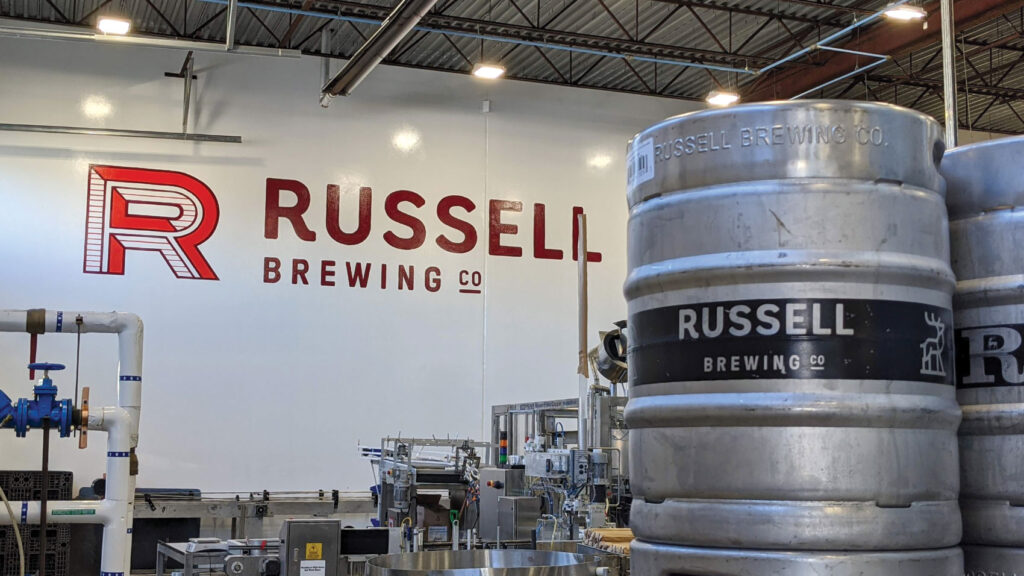 Interior of Russell Brewing facility