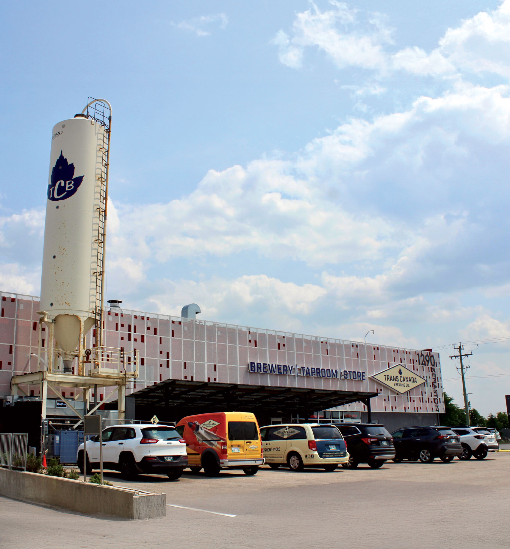 Exterior of Trans Canada Brewing facility
