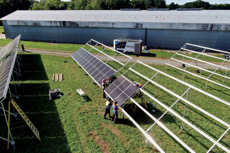 Solar panels installed at Dunphy Farms