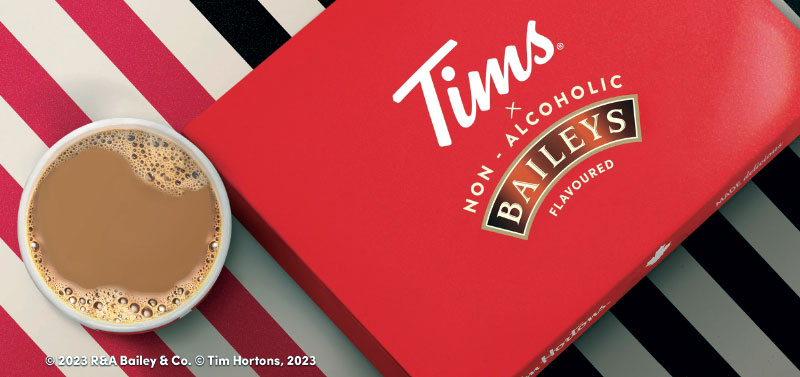 Tim Hortons Baileys box and cup