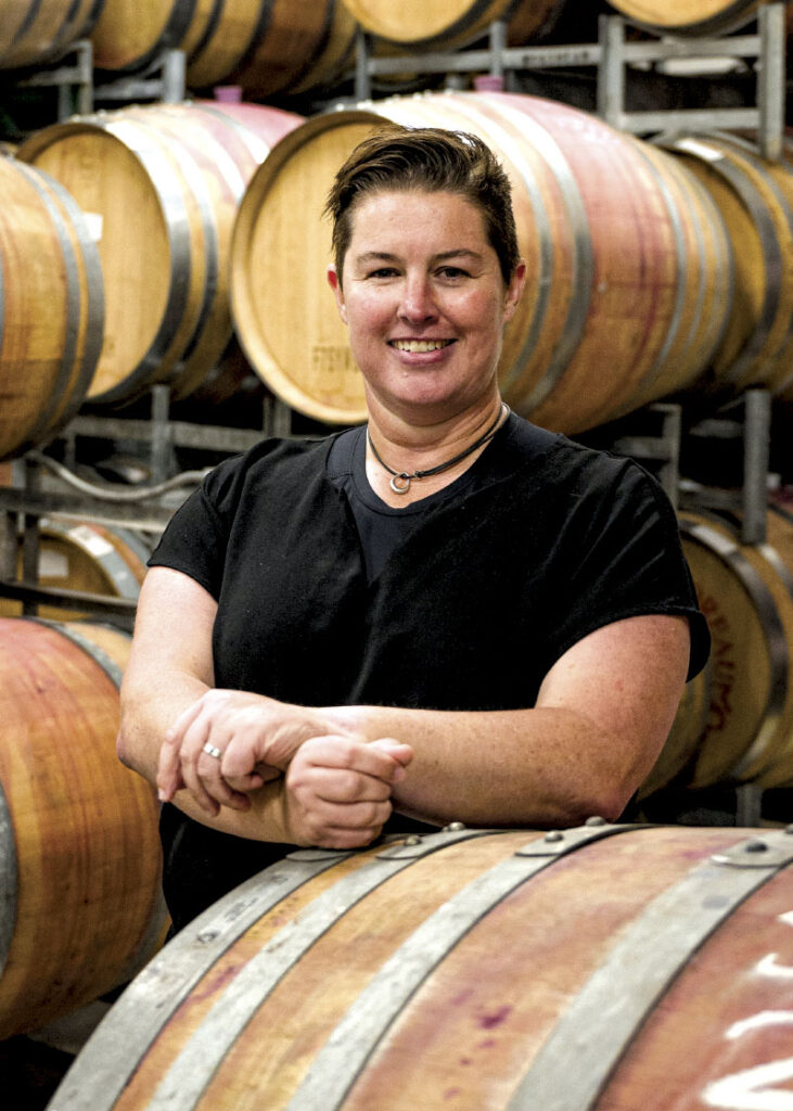 Kerry Wilkinson leaning on barrel for photo