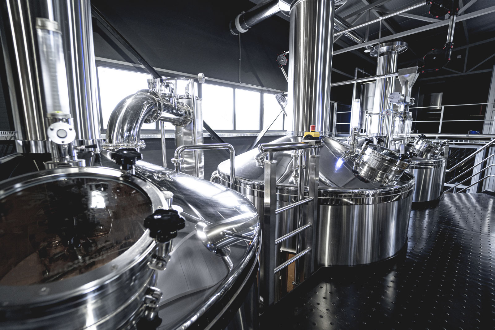 Craft beer brewing equipment in private brewery