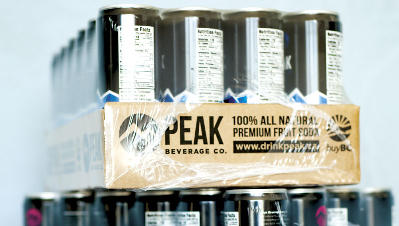 Peak Beverage Co. boxes packed for shipping