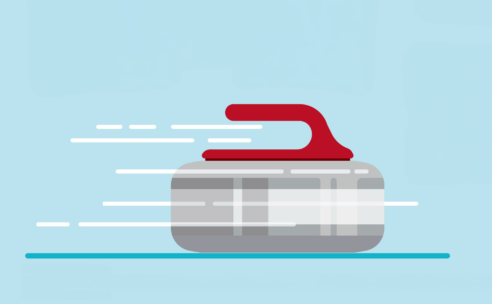 Illustration of curling rock