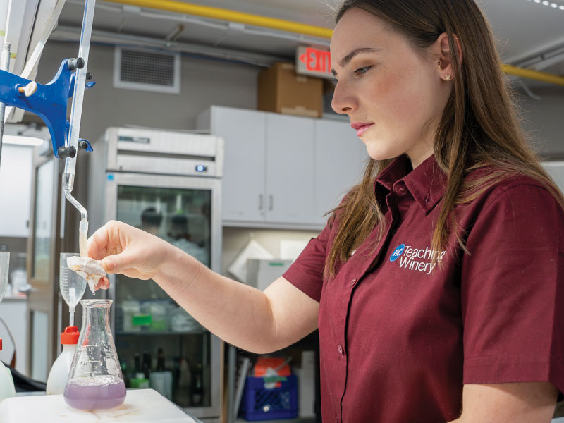Student in lab