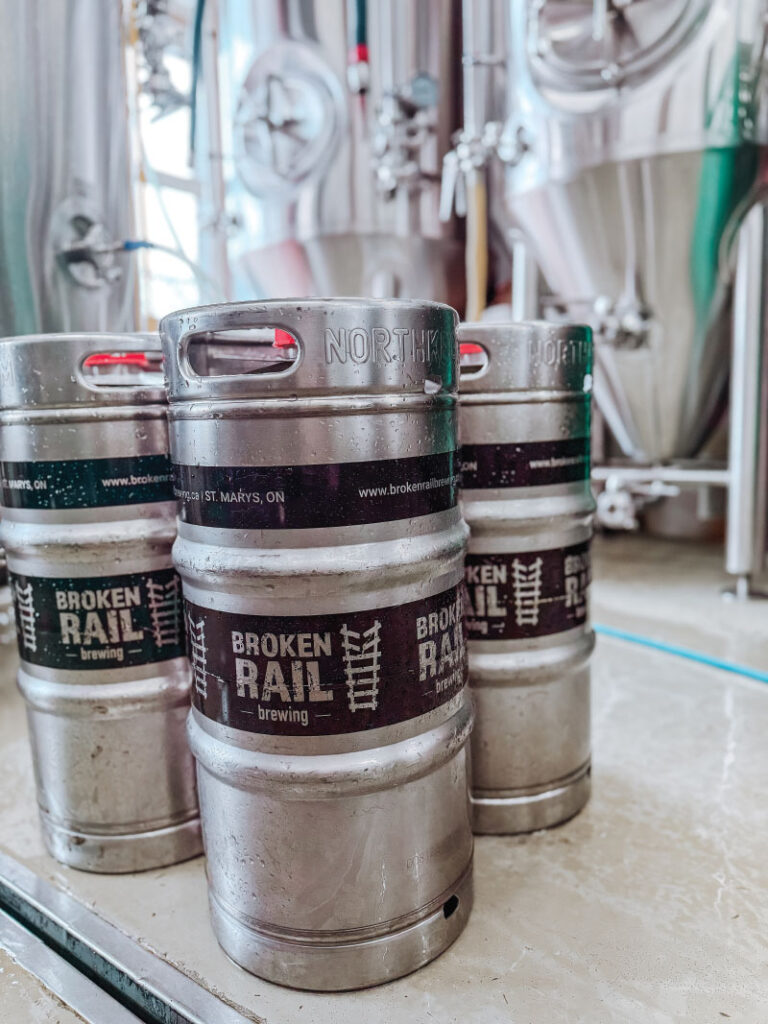 Kegs in the brewhouse