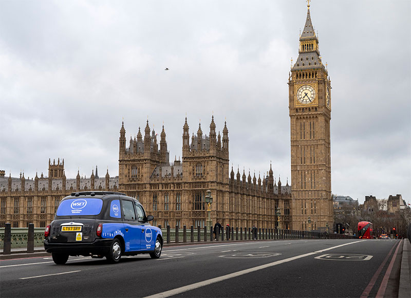 WSET branded vehicle in front of Big Ben