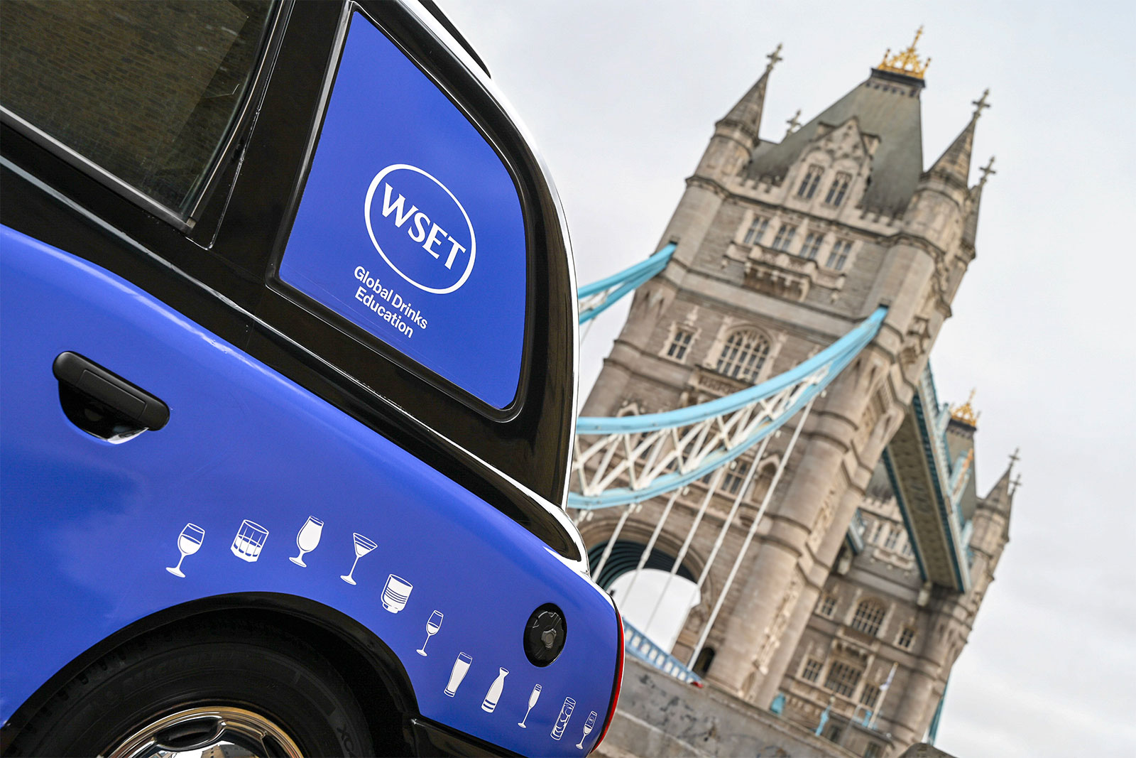 WSET branded vehicle in front of London Bridge
