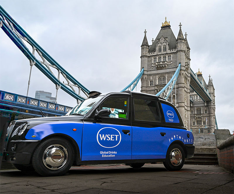 WSET branded vehicle in front of London Bridge