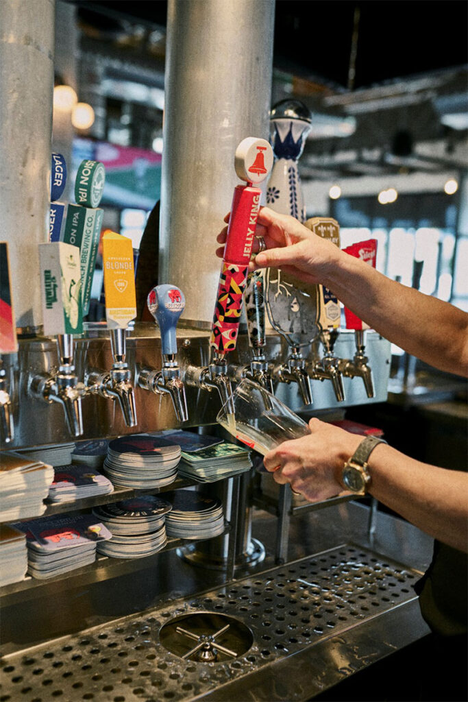 Pouring a pint